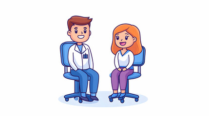 Obraz premium Doctor and patient talking in office, consulting about health issues and treatment. Generative AI