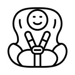 Child Seat Vector Icon