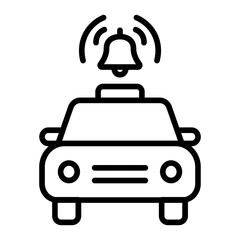 Driver Arrival Alert Vector Icon