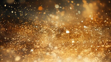 Obraz premium shine gold glitter splatter