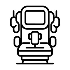 In Flight Entertainment Vector Icon