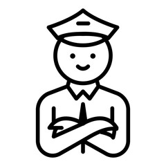 Security Guard Vector Icon