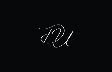 A minimal yet stylish depiction of white cursive lettering forming DU on a dark background, symbolizing elegance and simplicity.