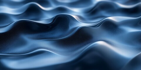 Obraz premium Blue liquid waves, abstract background, fluid design