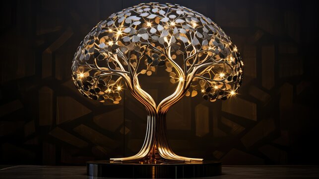 geometric art deco tree