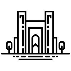Safa-Large Monument Vector Icon