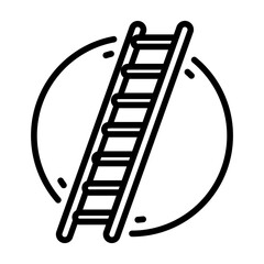 Crooked Ladder Vector Icon