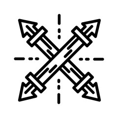 Double Cross Vector Icon