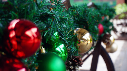 christmas tree and decorations