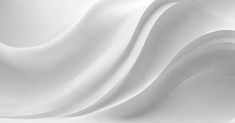 Fototapeta premium Elegant white wave abstract background with soft curves, tranquil, smooth