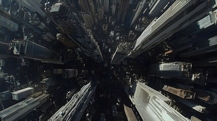 Futuristic technology inspired network visualization spanning an intricate interconnected urban skyline from an aerial perspective  The abstract data driven pattern creates a mesmerizing