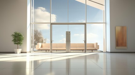 Fototapeta premium modern church open door