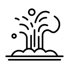 Geyser Spray Vector Icon