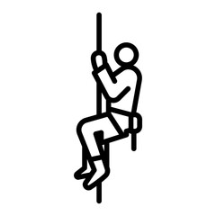 Obraz premium Climbing Belay Station Vector Icon