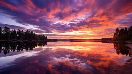 reflection orange and purple