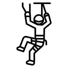 Climbing Gym Pass Vector Icon