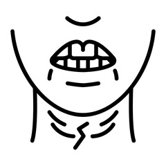 Jaw Stiffness Vector Icon