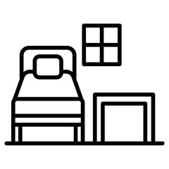 Isolation Room Vector Icon