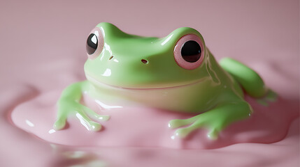 Obraz premium Cute Frog 3D