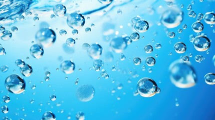 floating blue water bubble background