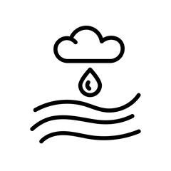 Monsoon Streams Vector Icon