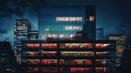 night office building