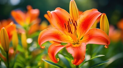 Fototapeta premium bloom orange lily