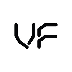 VF monogram logo design letter text name symbol monochrome logotype alphabet character simple logo
