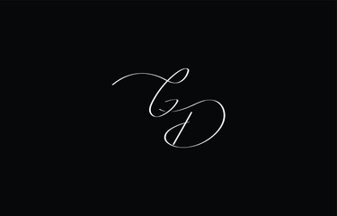 A minimal yet stylish depiction of white cursive lettering forming GD on a dark background, symbolizing elegance and simplicity.
