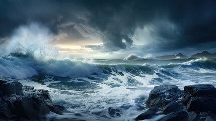 Naklejka premium seascape water gradient