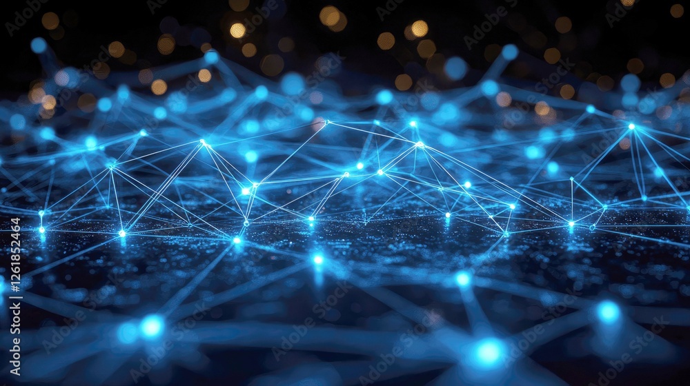 Aufkleber abstract network connection: digital global communication and innovation in technology