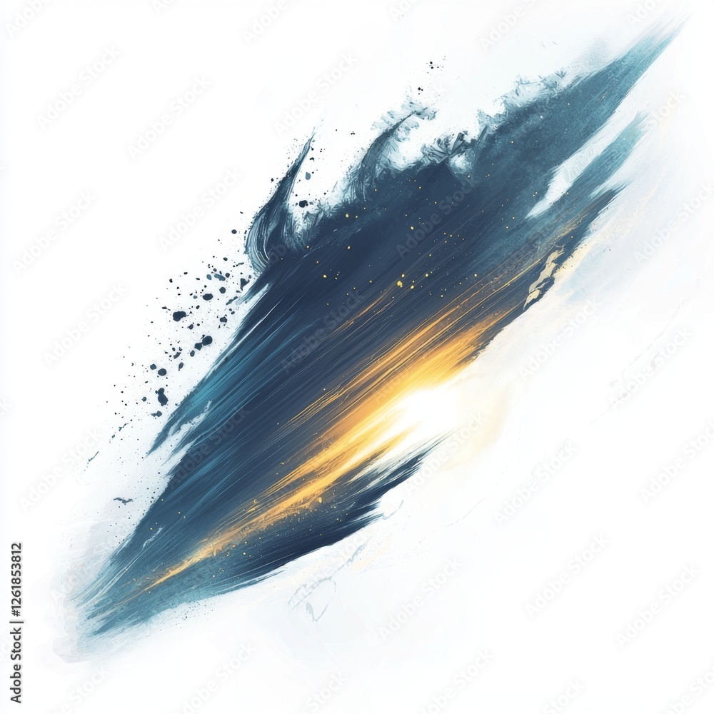 Wall mural abstract artistic rendering of a dynamic burst of light and colorful swirls in a striking blue and g