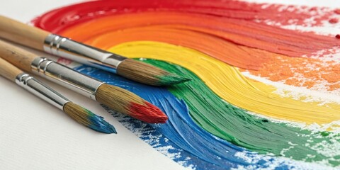 Obraz premium Expressive brushstrokes with vibrant colours, colourful swirls, intricate details