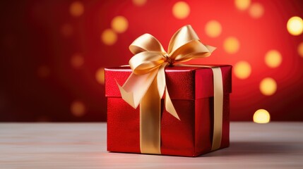 Obraz premium bow red gift