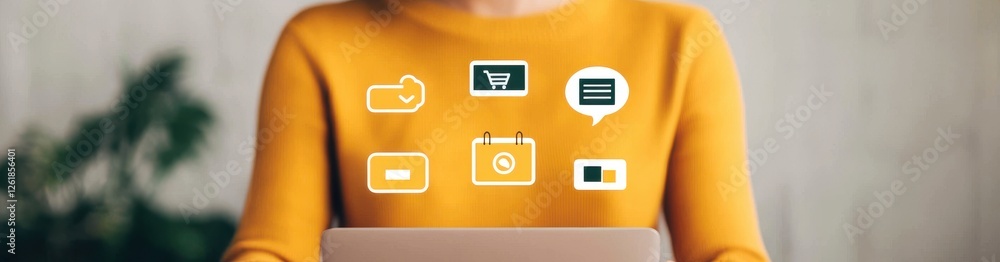 Poster digital innovation workshop office space visual content modern environment close-up view technology 