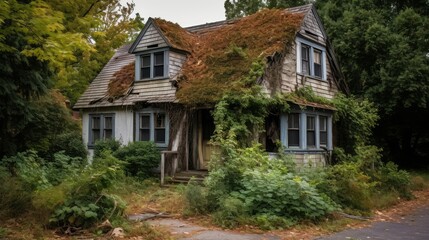 neglected outdated house
