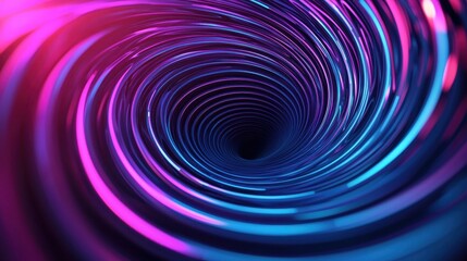 Obraz premium A vibrant, swirling vortex of blue and purple hues, creating a mesmerizing illusion of depth and motion.