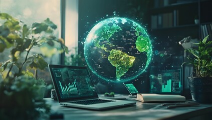 Holographic Earth, Sustainable Office, Data Analysis