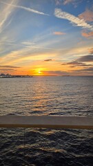 sunset over the sea