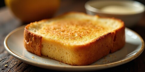 Perfectly crisp golden-brown toast, airy crumb , foodstyling, brown