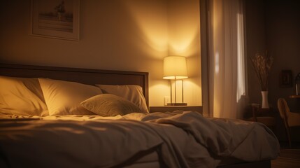 bedroom blurred interior of house