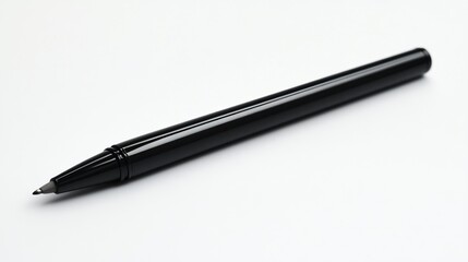 Isolated a white background A whiteboard marker in black clean and ready to be used for writing on a board