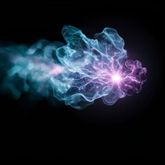 Obraz premium Abstract Glowing Energy Flowing Through Space