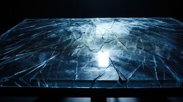 reflection scratched glass