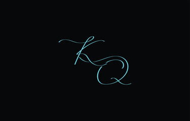 A minimal yet stylish depiction of white cursive lettering forming KQ on a dark background, symbolizing elegance and simplicity.