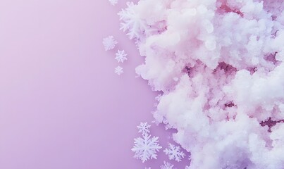 Naklejka premium snowflakes, purple background, Generative AI