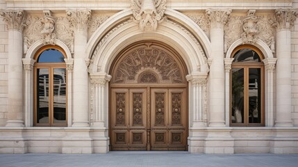 Obraz premium historic double door arch