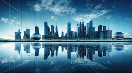 Fototapeta premium glass blue earth