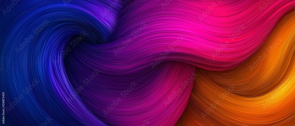 Poster abstract swirling colors background with dynamic waves and glitter