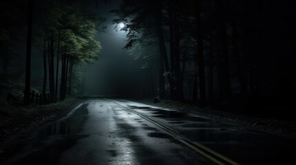Fototapeta premium shadowy creepy road